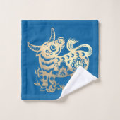 Zodiac chinois découpé en papier choix de couleur  (Gant de toilette)