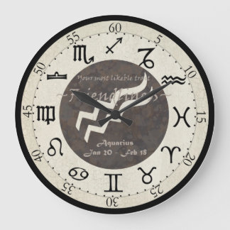 Zodiac Clock - Aquarius Grote Klok