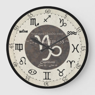 Zodiac Clock - Capricorn Grote Klok
