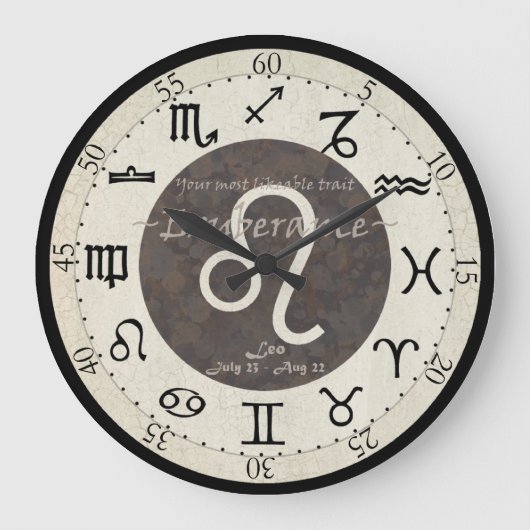 Zodiac Clock - Leo Grote Klok (Voorkant)