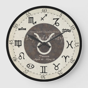 Zodiac Clock - Taurus Grote Klok