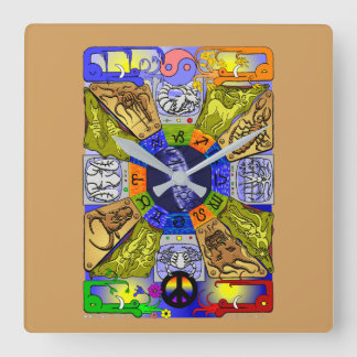 Zodiac Clock Vierkante Klok