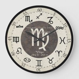 Zodiac Clock - Virgo Grote Klok