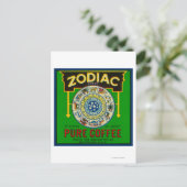 Zodiac Coffee LabelNew Orleans, LA Briefkaart (Staand voorkant)