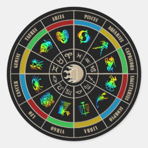 Zodiac Color Wheel Ronde Sticker