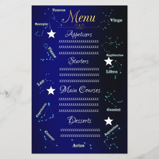 Zodiac constellaties (Voorkant)