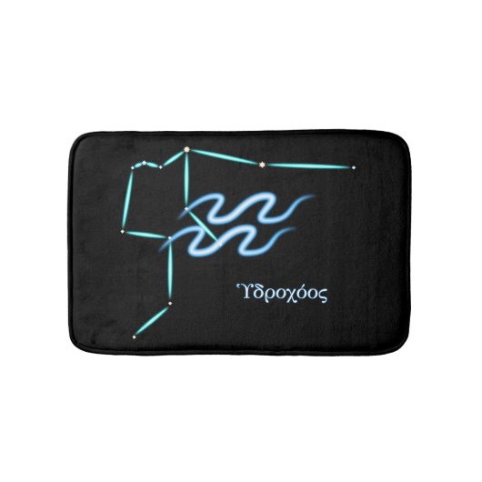 Zodiac Constellation Aquarius Bath Mat (Voorkant)