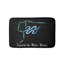 Zodiac Constellation Aquarius Bath Mat
