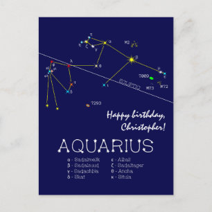 Zodiac Constellation Aquarius Briefkaart