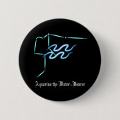 Zodiac Constellation Aquarius Button (Voorkant)