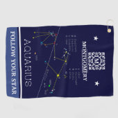 Zodiac Constellation Aquarius Golfhanddoek (Horizontaal)