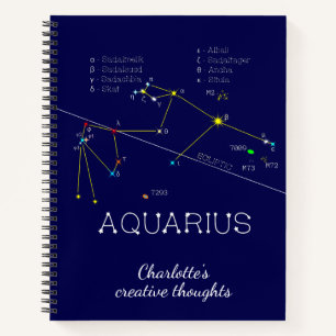 Zodiac Constellation Aquarius Notitieboek
