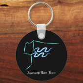 Zodiac Constellation Aquarius Sleutelhanger (Voorkant)