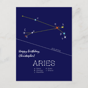 Zodiac Constellation Aries Briefkaart