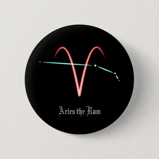 Zodiac Constellation Aries Button (Voorkant)