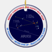 Zodiac Constellation Aries Keramisch Ornament (Achterkant)