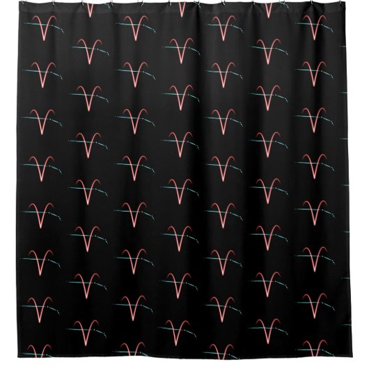 Zodiac Constellation Aries rideau de douche (Devant)
