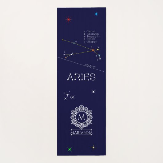 Zodiac Constellation Aries Yogamat (Achterkant)