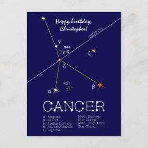 Zodiac Constellation Cancer Briefkaart
