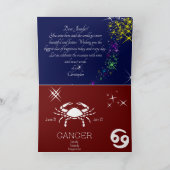 Zodiac Constellation Cancer Kaart (Binnen)