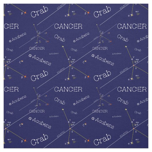 Zodiac Constellation Cancer Stof (Swatch)