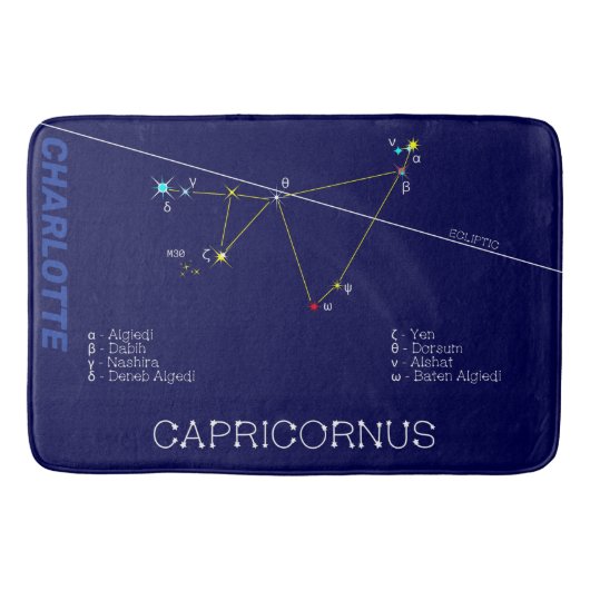 Zodiac Constellation Capricornus Badmat (Voorkant)