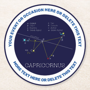 Zodiac Constellation Capricornus Ronde Kartonnen Onderzetter