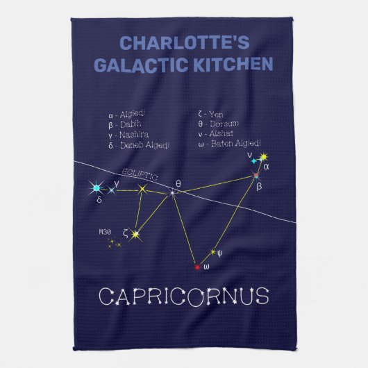 Zodiac Constellation Capricornus Theedoek (Verticaal)