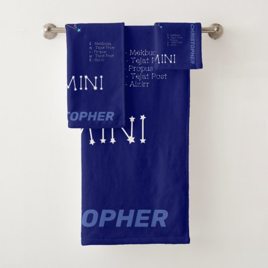 Zodiac Constellation Gemini Bad Handdoek (Insitu)