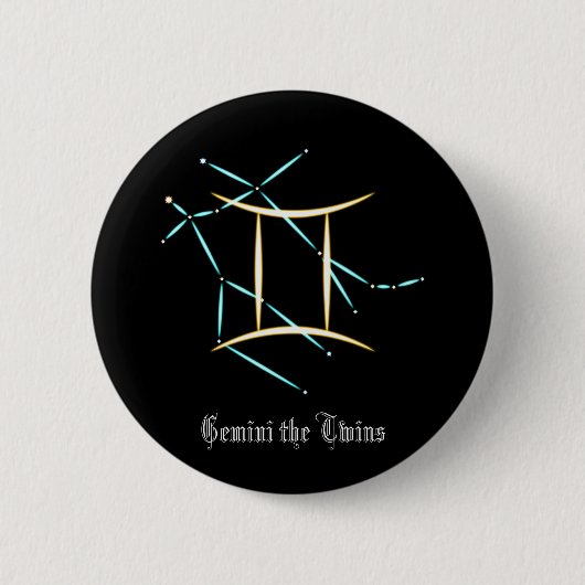 Zodiac Constellation Gemini Button (Voorkant)
