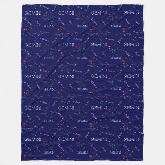 Zodiac Constellation Gemini Fleece Deken (Voorkant)