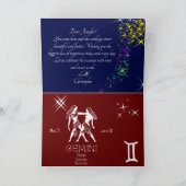 Zodiac Constellation Gemini Kaart (Binnen)