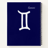 Zodiac Constellation Gemini Notitieboek (Achterkant)
