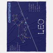 Zodiac Constellation Leo Fleece Deken (Voorkant)
