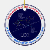 Zodiac Constellation Leo Keramisch Ornament (Achterkant)