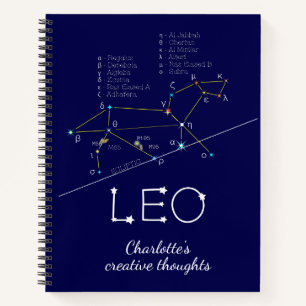 Zodiac Constellation Leo Notitieboek