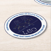 Zodiac Constellation Leo Ronde Kartonnen Onderzetter (Gebogen)