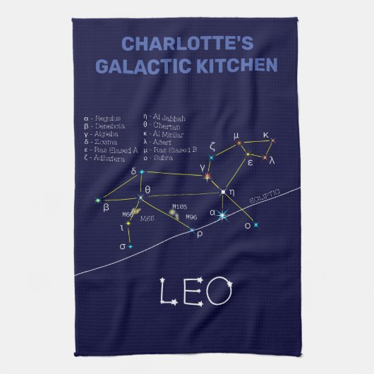 Zodiac Constellation Leo Theedoek (Verticaal)