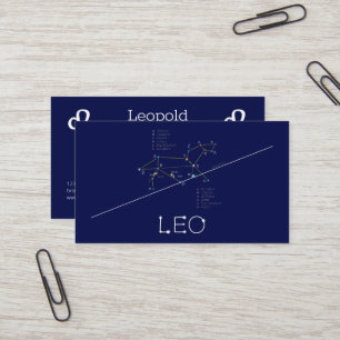 Zodiac Constellation Leo Visitekaartje