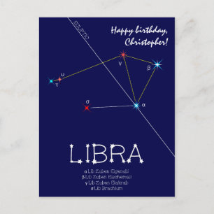 Zodiac Constellation Libra Briefkaart