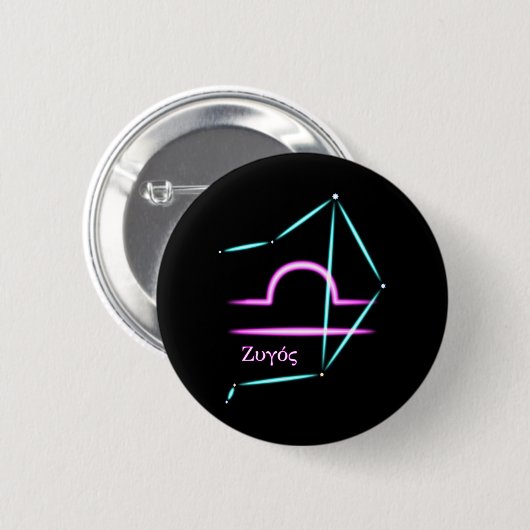 Zodiac Constellation Libra Button (Voorkant /achterkant)