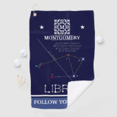 Zodiac Constellation Libra Golfhanddoek (Insitu)