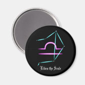 Zodiac Constellation Libra Magnet Magneet (Voorkant / Achterkant)