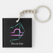 Zodiac Constellation Libra Sleutelhanger (Achterkant)