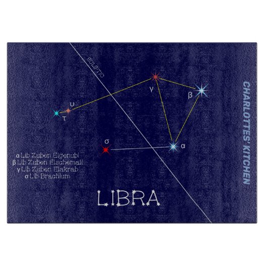 Zodiac Constellation Libra Snijplank (Voorkant)
