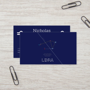 Zodiac Constellation Libra Visitekaartje