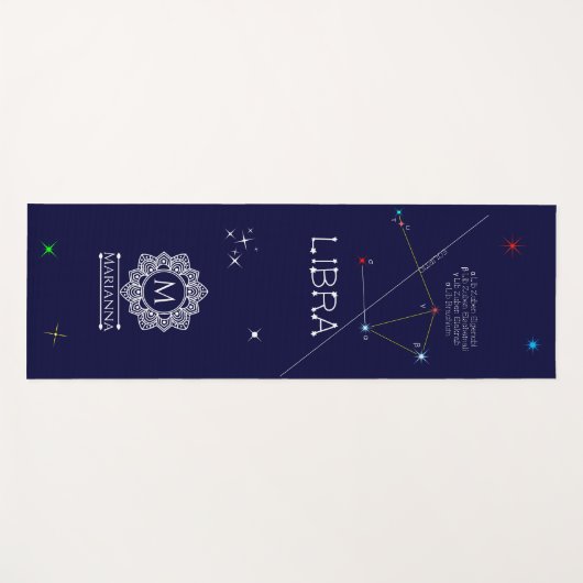 Zodiac Constellation Libra Yogamat (Voorkant (horizontaal))