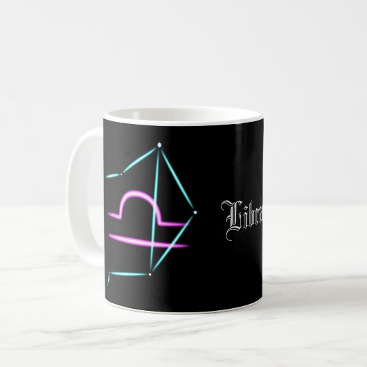Zodiac Constellation Librairie Café Mug (Devant gauche)