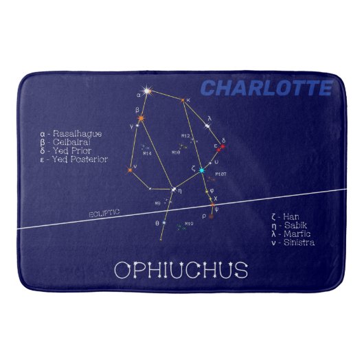 Zodiac Constellation Ophiuchus Badmat (Voorkant)