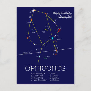 Zodiac Constellation Ophiuchus Briefkaart